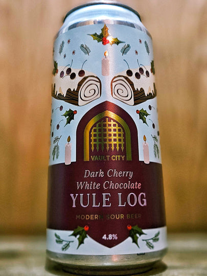 Vault City - Dark Cherry White Chocolate Yule Log Vault City - Dark Cherry White Chocolate Yule Log