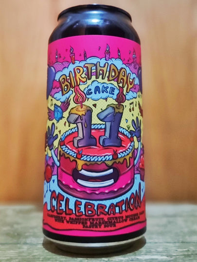 Amundsen Brewery 11th Birthday Cake - Raspberry, Passionfruit, Citrus Mousse Cake W/ Whipped Marshmallow Cream Pastry Sour