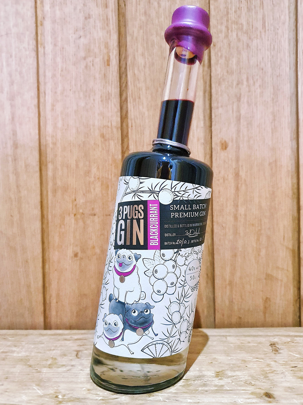 3 Pugs Gin - Blackcurrant Gin